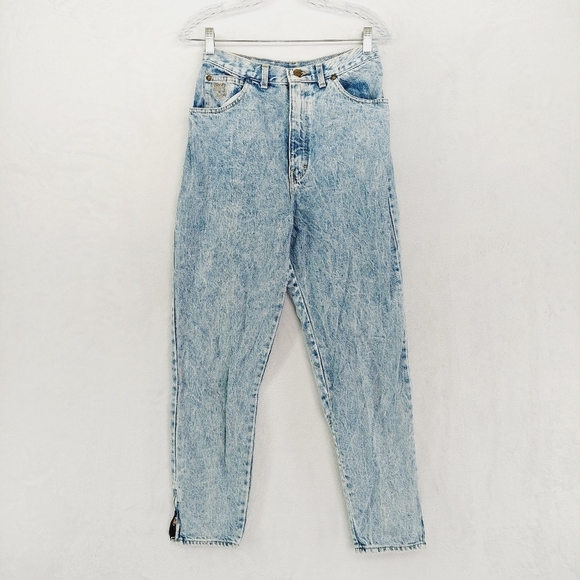 Vintage Light Blue Cotton High Rise Tapered Jeans 1813 - Picture 1 of 8